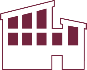 Modern architecture with solid fill